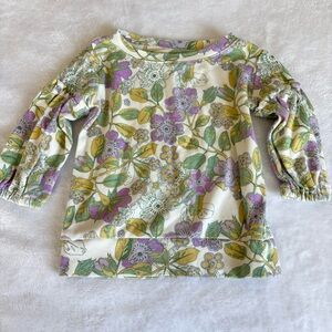 Kate Quinn Spring Floral Cotton Long Sleeve Top• Size 12-18m